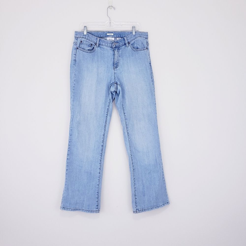 Liz & Co Blue Jeans Straight Leg High Rise Mom Jean Vintage Size 12 Regular - Picture 1 of 7